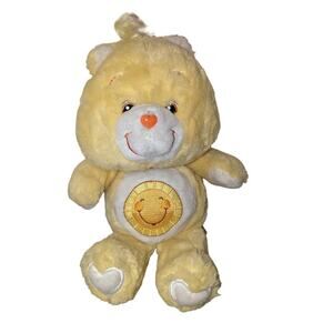 2002 Care Bears 13" Funshine Bear Carlton Cards Sun Yellow Stuffed Plush Toy